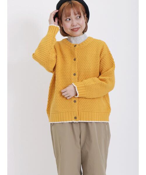 Samansa Mos2（サマンサ モスモス）の「【アンチピリング・マシンウォッシャブル】前後2WAYニット（カーディガン/ボレロ・レディース・ブラック/キナリ/グリーン/ピンク/モカ/イエロー・F）」の8枚目の写真