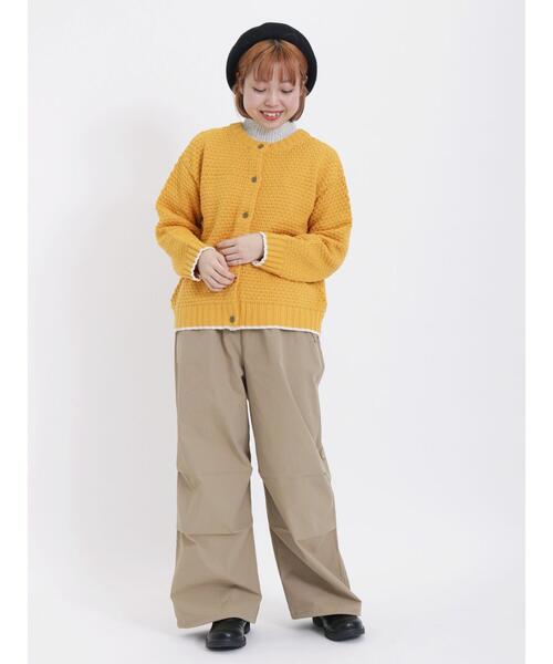 Samansa Mos2（サマンサ モスモス）の「【アンチピリング・マシンウォッシャブル】前後2WAYニット（カーディガン/ボレロ・レディース・ブラック/キナリ/グリーン/ピンク/モカ/イエロー・F）」の9枚目の写真