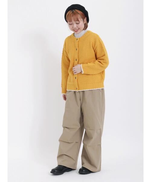 Samansa Mos2（サマンサ モスモス）の「【アンチピリング・マシンウォッシャブル】前後2WAYニット（カーディガン/ボレロ・レディース・ブラック/キナリ/グリーン/ピンク/モカ/イエロー・F）」の10枚目の写真