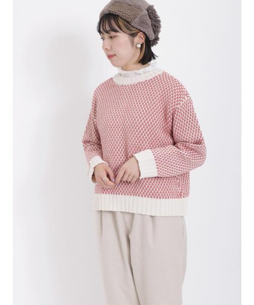 Samansa Mos2（サマンサ モスモス）の「【アンチピリング・マシンウォッシャブル】前後2WAYニット（カーディガン/ボレロ・レディース・ブラック/キナリ/グリーン/ピンク/モカ/イエロー・F）」の11枚目の写真