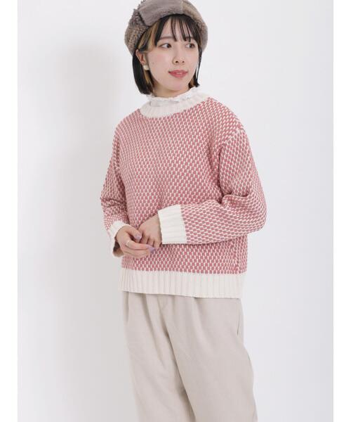 Samansa Mos2（サマンサ モスモス）の「【アンチピリング・マシンウォッシャブル】前後2WAYニット（カーディガン/ボレロ・レディース・ブラック/キナリ/グリーン/ピンク/モカ/イエロー・F）」の12枚目の写真