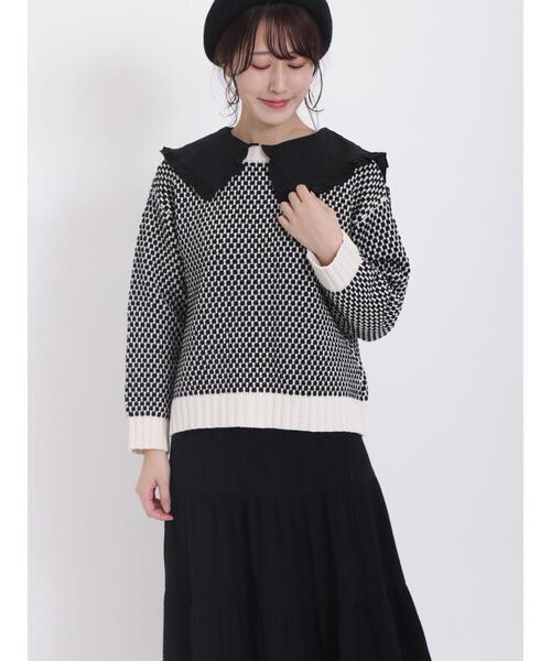 Samansa Mos2（サマンサ モスモス）の「【アンチピリング・マシンウォッシャブル】前後2WAYニット（カーディガン/ボレロ・レディース・ブラック/キナリ/グリーン/ピンク/モカ/イエロー・F）」の16枚目の写真