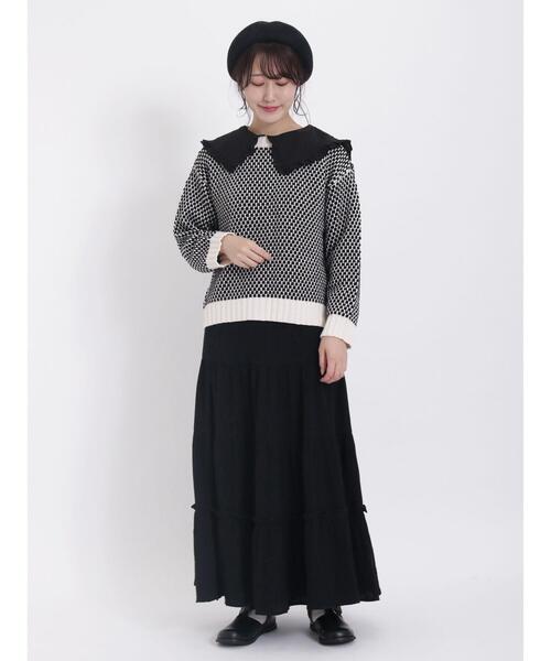 Samansa Mos2（サマンサ モスモス）の「【アンチピリング・マシンウォッシャブル】前後2WAYニット（カーディガン/ボレロ・レディース・ブラック/キナリ/グリーン/ピンク/モカ/イエロー・F）」の18枚目の写真