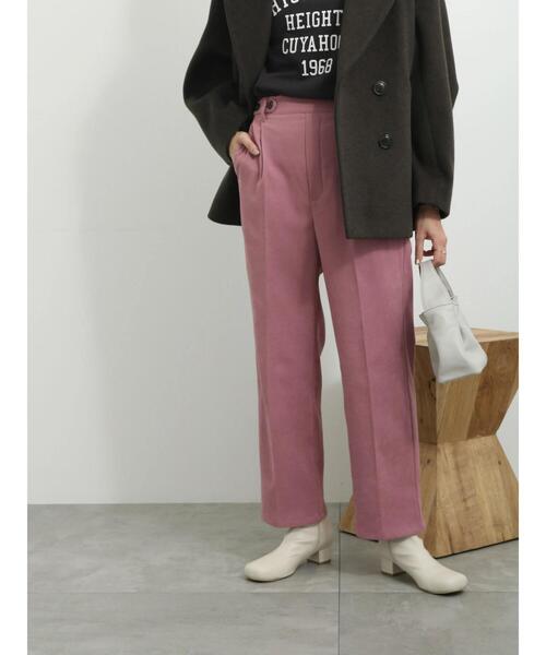 Samansa Mos2 blue（サマンサモスモスブルー）の「サイドベルトタックパンツ（その他パンツ・レディース・ブラック/グレー/ラベンダー・F）」の4枚目の写真