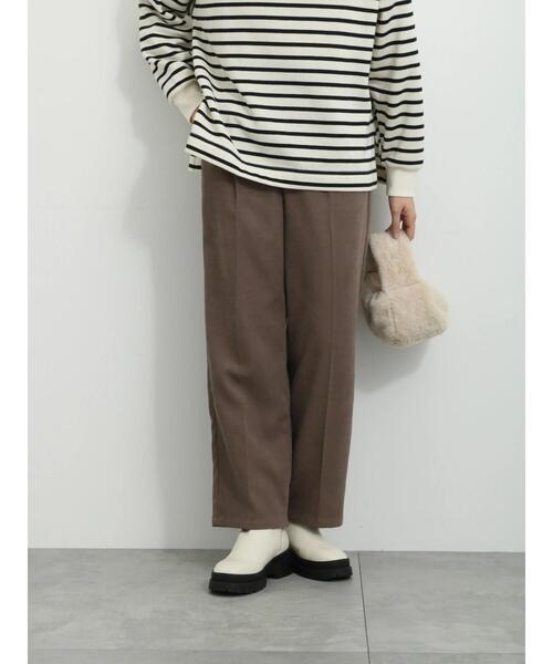 Samansa Mos2 blue（サマンサモスモスブルー）の「サイドベルトタックパンツ（その他パンツ・レディース・ブラック/グレー/ラベンダー・F）」の6枚目の写真