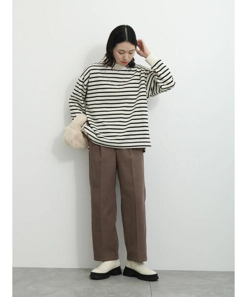 Samansa Mos2 blue（サマンサモスモスブルー）の「サイドベルトタックパンツ（その他パンツ・レディース・ブラック/グレー/ラベンダー・F）」の9枚目の写真