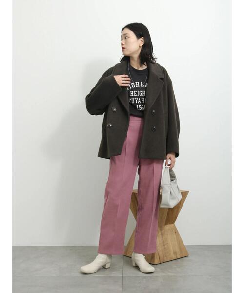 Samansa Mos2 blue（サマンサモスモスブルー）の「サイドベルトタックパンツ（その他パンツ・レディース・ブラック/グレー/ラベンダー・F）」の15枚目の写真