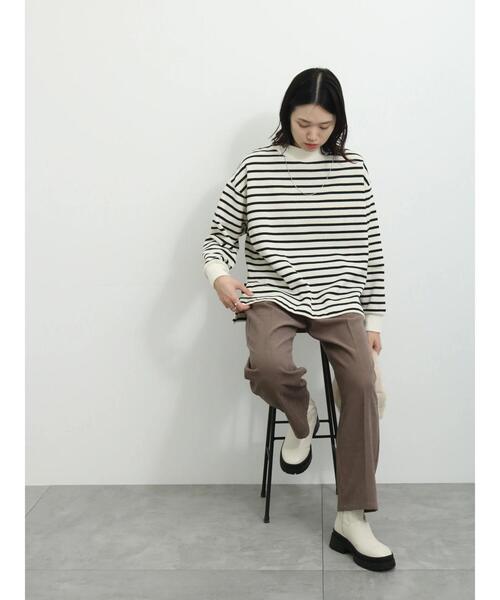 Samansa Mos2 blue（サマンサモスモスブルー）の「サイドベルトタックパンツ（その他パンツ・レディース・ブラック/グレー/ラベンダー・F）」の21枚目の写真