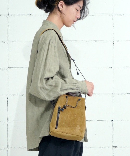 AS2OV アッソブ WATER PROOF SUEDE DRAWSTRING BAG 巾着 バッグ