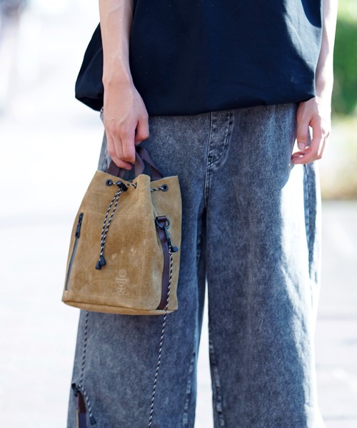 AS2OV アッソブ WATER PROOF SUEDE DRAWSTRING BAG 巾着 バッグ