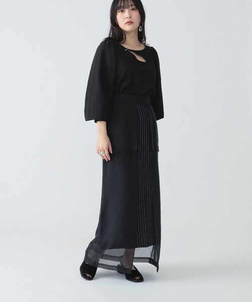 RBS（アールビーエス）の「RBS / リング パーツ スリット ブラウス（シャツ/ブラウス・レディース・ホワイト/ブラック・ONE SIZE）」の6枚目の写真