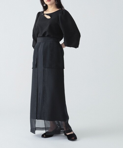 RBS（アールビーエス）の「RBS / リング パーツ スリット ブラウス（シャツ/ブラウス・レディース・ホワイト/ブラック・ONE SIZE）」の7枚目の写真