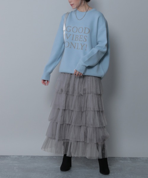 FOREVER 21（フォーエバー トゥエンティーワン）の「【2023AW】ティアードチュールスカート（スカート・レディース・アイボリー/ブラック/チャコールグレー・FREE）」の10枚目の写真