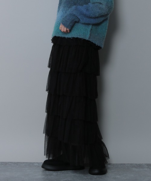 FOREVER 21（フォーエバー トゥエンティーワン）の「【2023AW】ティアードチュールスカート（スカート・レディース・アイボリー/ブラック/チャコールグレー・FREE）」の13枚目の写真
