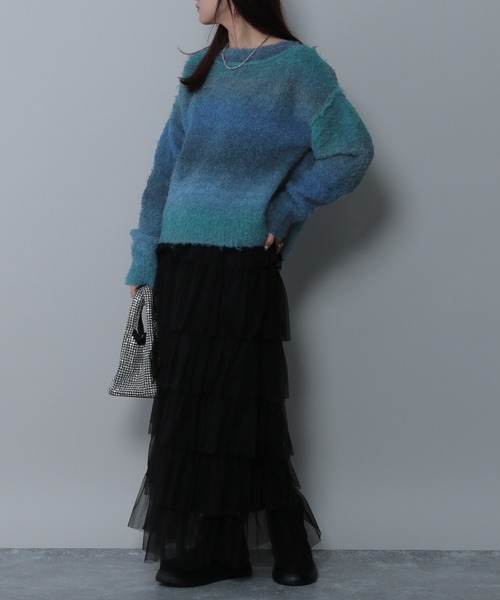 FOREVER 21（フォーエバー トゥエンティーワン）の「【2023AW】ティアードチュールスカート（スカート・レディース・アイボリー/ブラック/チャコールグレー・FREE）」の15枚目の写真