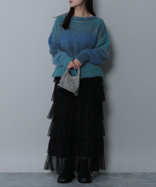 FOREVER 21（フォーエバー トゥエンティーワン）の「【2023AW】ティアードチュールスカート（スカート・レディース・アイボリー/ブラック/チャコールグレー・FREE）」の14枚目の写真