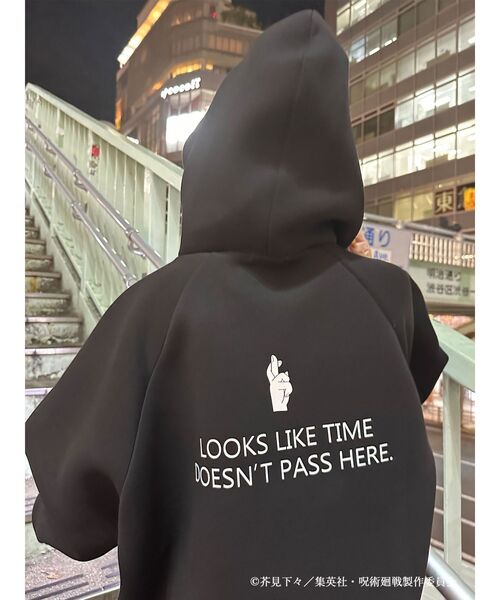 MURUA（ムルーア）の「【呪術廻戦×MURUA】獄門疆ボンディングパーカー（パーカー・レディース・ブラック・FREE）」の13枚目の写真