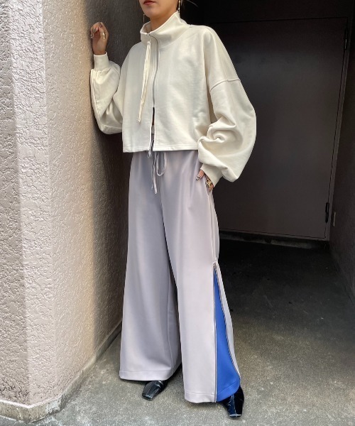 AIC.(エーアイシー)の「サイドジップウエストレイヤードトラックパンツ(その他パンツ・レディース・ライトパープル/チャコールグレー・FREE/MT)」の18枚目の写真