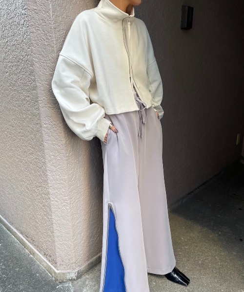 AIC.(エーアイシー)の「サイドジップウエストレイヤードトラックパンツ(その他パンツ・レディース・ライトパープル/チャコールグレー・FREE/MT)」の19枚目の写真