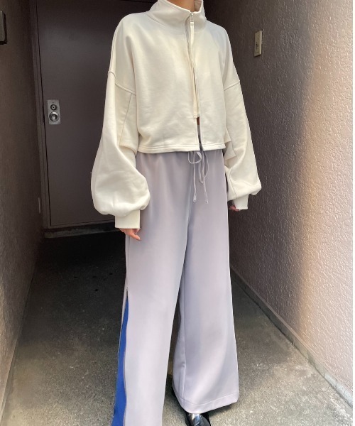 AIC.(エーアイシー)の「サイドジップウエストレイヤードトラックパンツ(その他パンツ・レディース・ライトパープル/チャコールグレー・FREE/MT)」の20枚目の写真