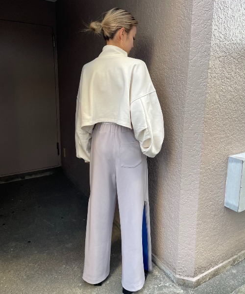 AIC.(エーアイシー)の「サイドジップウエストレイヤードトラックパンツ(その他パンツ・レディース・ライトパープル/チャコールグレー・FREE/MT)」の21枚目の写真