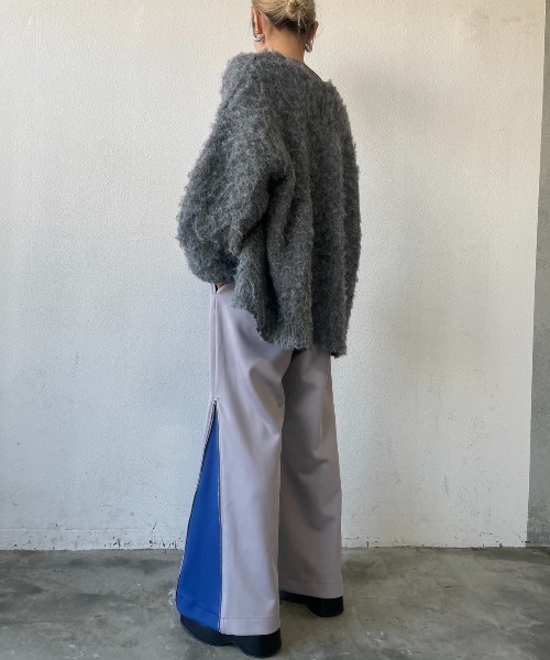 AIC.(エーアイシー)の「サイドジップウエストレイヤードトラックパンツ(その他パンツ・レディース・ライトパープル/チャコールグレー・FREE/MT)」の12枚目の写真