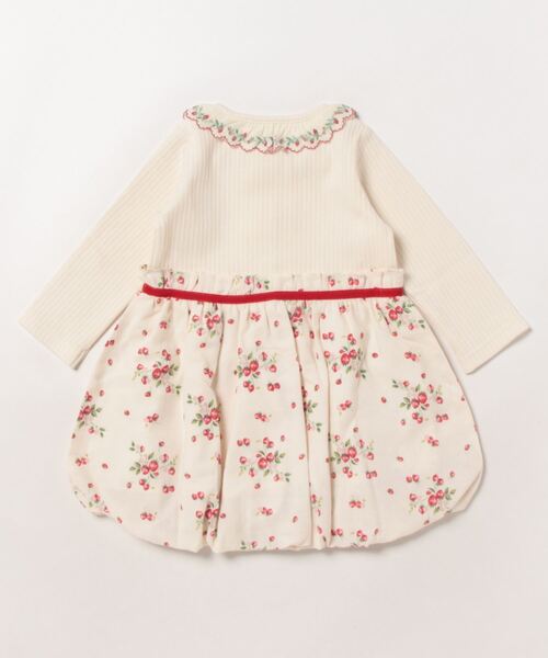 sense of wonder(センスオブワンダー)の「野イチゴ長袖バルーンワンピース【日本製】(シャツワンピース・キッズ・キナリ・80cm/90cm/100cm/110cm/120cm)」の11枚目の写真