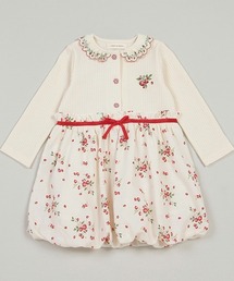 野イチゴ長袖バルーンワンピース【日本製】