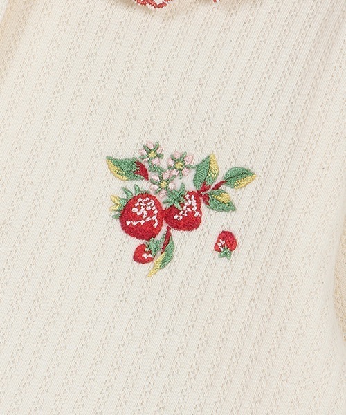 sense of wonder(センスオブワンダー)の「野イチゴ長袖バルーンワンピース【日本製】(シャツワンピース・キッズ・キナリ・80cm/90cm/100cm/110cm/120cm)」の5枚目の写真