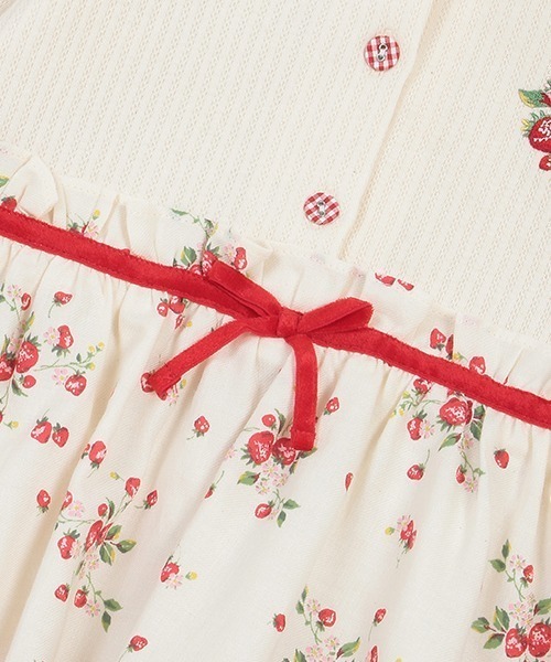 sense of wonder(センスオブワンダー)の「野イチゴ長袖バルーンワンピース【日本製】(シャツワンピース・キッズ・キナリ・80cm/90cm/100cm/110cm/120cm)」の6枚目の写真