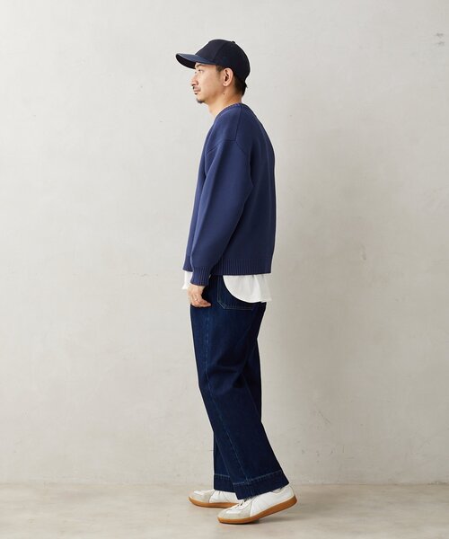 JOURNAL STANDARD relume（ジャーナルスタンダード　レリューム）の「【ニット+カットソーの2点SET】リサイクルポリエステル ガーターニット（ニット/セーター・メンズ・ブラック/アイボリー/グレー/ベージュ系その他/ブルー・MEDIUM/LARGE/SMALL）」の13枚目の写真