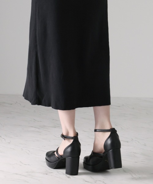 厚底プラットフォームクロスストラップパンプス ZOZOTOWN+オフィシャル