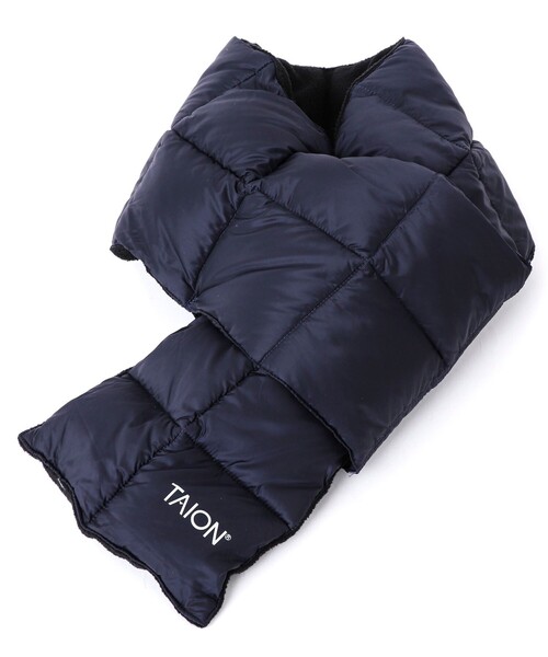 TAION(タイオン)の「【TAION/タイオン】BASIC DOWN SCARF 17 ダウンマフラー(マフラー・メンズ・ブルー/カーキ/オリーブ/チャコールグレー/ボルドー/ブラック/ネイビー/ダークグリーン・FREE)」の6枚目の写真