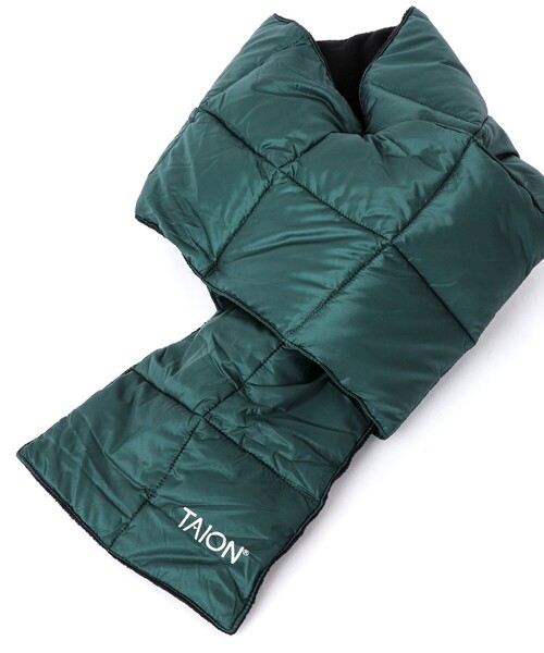 TAION(タイオン)の「【TAION/タイオン】BASIC DOWN SCARF 17 ダウンマフラー(マフラー・メンズ・ブルー/カーキ/オリーブ/チャコールグレー/ボルドー/ブラック/ネイビー/ダークグリーン・FREE)」の4枚目の写真