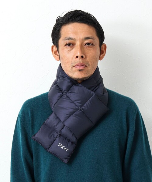 TAION(タイオン)の「【TAION/タイオン】BASIC DOWN SCARF 17 ダウンマフラー(マフラー・メンズ・ブルー/カーキ/オリーブ/チャコールグレー/ボルドー/ブラック/ネイビー/ダークグリーン・FREE)」の17枚目の写真