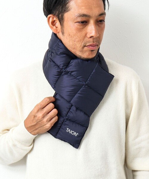 TAION(タイオン)の「【TAION/タイオン】BASIC DOWN SCARF 17 ダウンマフラー(マフラー・メンズ・ブルー/カーキ/オリーブ/チャコールグレー/ボルドー/ブラック/ネイビー/ダークグリーン・FREE)」の18枚目の写真