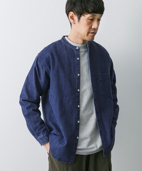 URBAN RESEARCH DOORS(アーバンリサーチドアーズ)の「デニムバンドカラーシャツ(シャツ/ブラウス・メンズ・ワンウォッシュ/ライトインディゴブルー・LARGE/MEDIUM)」の3枚目の写真