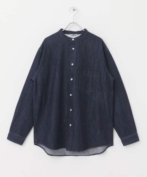 URBAN RESEARCH DOORS(アーバンリサーチドアーズ)の「デニムバンドカラーシャツ(シャツ/ブラウス・メンズ・ワンウォッシュ/ライトインディゴブルー・LARGE/MEDIUM)」の13枚目の写真