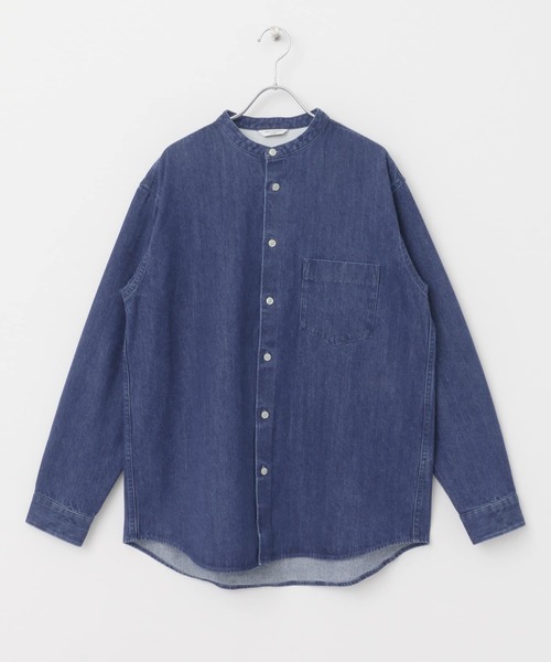 URBAN RESEARCH DOORS(アーバンリサーチドアーズ)の「デニムバンドカラーシャツ(シャツ/ブラウス・メンズ・ワンウォッシュ/ライトインディゴブルー・LARGE/MEDIUM)」の14枚目の写真
