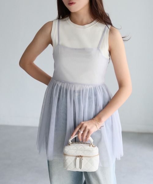 夏物セール！plage RAMIE COTTON EMBRO キャミ plage