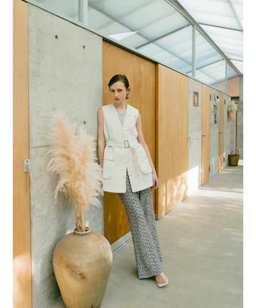 sahara(サハラ)の「Wavy Mosaic Stretch Pants(その他パンツ・レディース・ブラック/ブルー/オレンジ/レッド・FREE)」の5枚目の写真