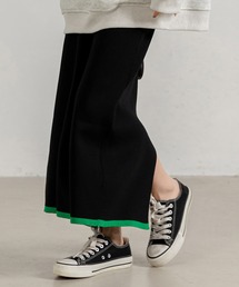 DAY CLOSET | レディース バイカラーハイゲージニットナロースカート ロング(スカート)