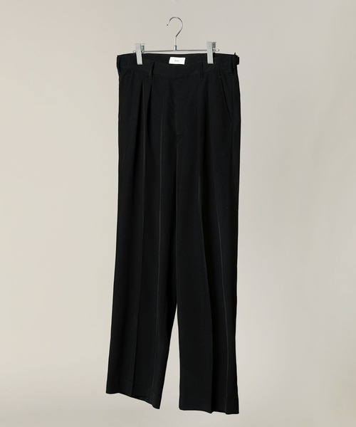 Bleme（ブレム）の「ミリタリー ドレープ ツータック ワイドストレートスラックス アジャスター付き（スラックス・メンズ・ブラック/ブラウン/ダークグレー・M/S/XL/L）」の16枚目の写真