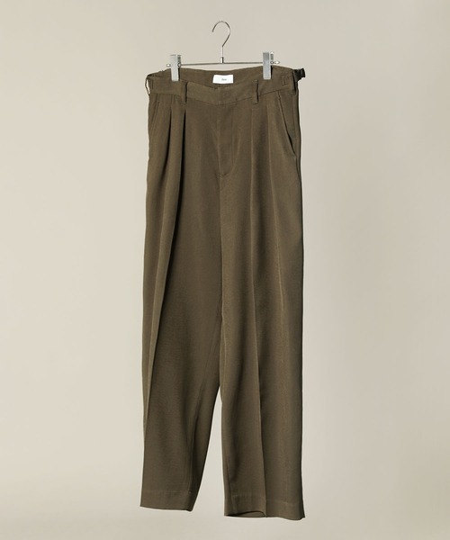Bleme（ブレム）の「ミリタリー ドレープ ツータック ワイドストレートスラックス アジャスター付き（スラックス・メンズ・ブラック/ブラウン/ダークグレー・M/S/XL/L）」の18枚目の写真