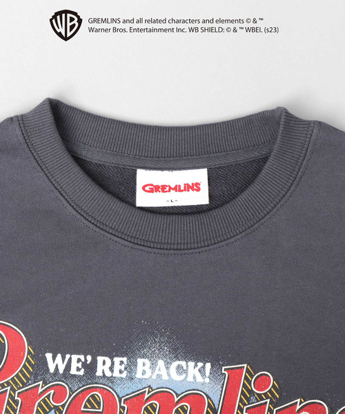 A.M.S.（エーエムエス）の「GREMRINS グレムリン バンドTシャツ風 ギズモプリント 裏パイル クルーネック スウェット トレーナー（Tシャツ/カットソー・メンズ・ヘザーグレー/スミクロ・L/M）」の17枚目の写真