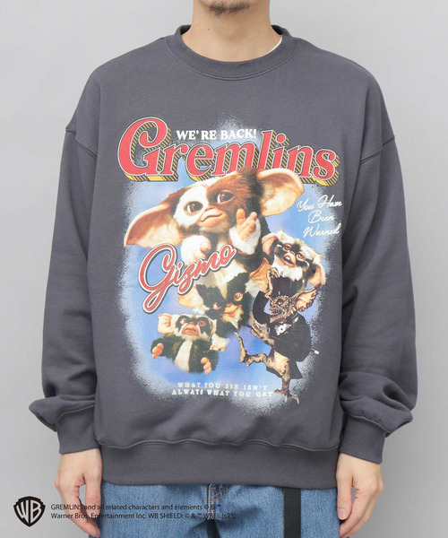 A.M.S.（エーエムエス）の「GREMRINS グレムリン バンドTシャツ風 ギズモプリント 裏パイル クルーネック スウェット トレーナー（Tシャツ/カットソー・メンズ・ヘザーグレー/スミクロ・L/M）」の9枚目の写真