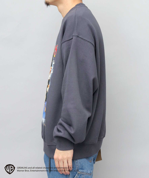 A.M.S.（エーエムエス）の「GREMRINS グレムリン バンドTシャツ風 ギズモプリント 裏パイル クルーネック スウェット トレーナー（Tシャツ/カットソー・メンズ・ヘザーグレー/スミクロ・L/M）」の10枚目の写真