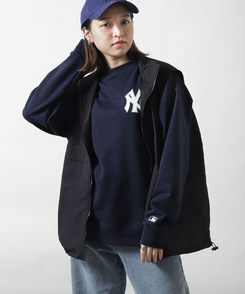 MLB(メジャーリーグベースボール)の「【MLB】 バック チームロゴ 刺繍 プルオーバー 長袖 裏毛 スウェット トレーナー(スウェット・メンズ・ブラック/アッシュグレー/ホワイト/バーガンディー/ネイビー・MEDIUM/LARGE/X-LARGE)」の6枚目の写真