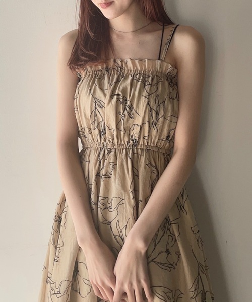 NOMAE（ノーマエ）の「カーデレイヤードキャミワンピース（ワンピース・レディース・アイボリー/ブラック/グリーン・FREE）」の20枚目の写真