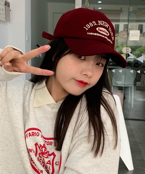 SHEPP（シープ）の「ロゴ刺繍 ベースボールキャップ（キャップ・レディース・ワイン/ブラック/ネイビー/ベージュ/ブラウン/グリーン/ホワイト・F）」の7枚目の写真